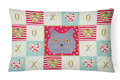 CK5095PW1216 Cat Face Love Fabric Decorative Pillow