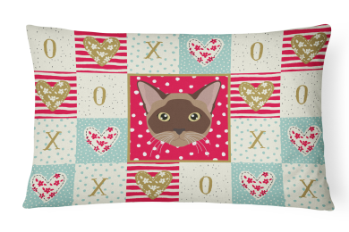 CK5096PW1216 Cat Face Love Fabric Decorative Pillow