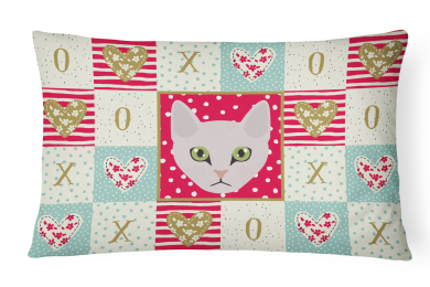 CK5097PW1216 Cat Face Love Fabric Decorative Pillow