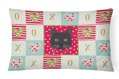 CK5099PW1216 Cat Face Love Fabric Decorative Pillow