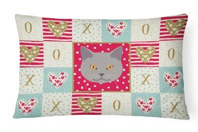 CK5100PW1216 Cat Face Love Fabric Decorative Pillow