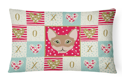 CK5101PW1216 Cat Face Love Fabric Decorative Pillow