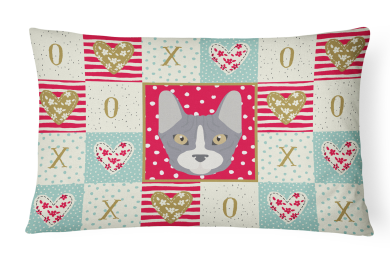 CK5111PW1216 Cat Face Love Fabric Decorative Pillow