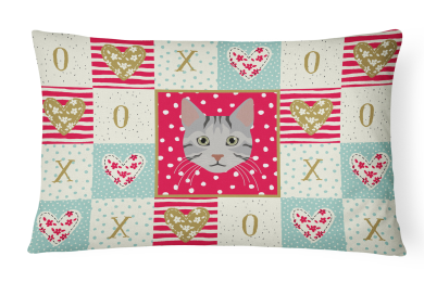 CK5114PW1216 Cat Face Love Fabric Decorative Pillow