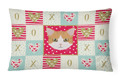 CK5116PW1216 Cat Face Love Fabric Decorative Pillow