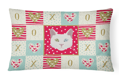 CK5123PW1216 Cat Face Love Fabric Decorative Pillow