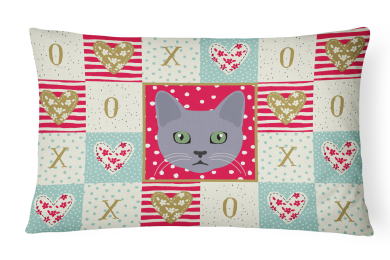 CK5124PW1216 Cat Face Love Fabric Decorative Pillow