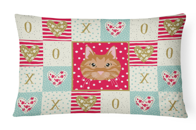 CK5126PW1216 Cat Face Love Fabric Decorative Pillow