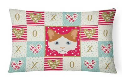 CK5127PW1216 Cat Face Love Fabric Decorative Pillow