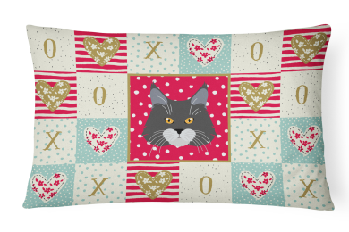 CK5129PW1216 Cat Face Love Fabric Decorative Pillow