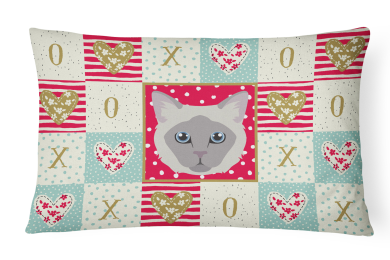 CK5144PW1216 Cat Face Love Fabric Decorative Pillow