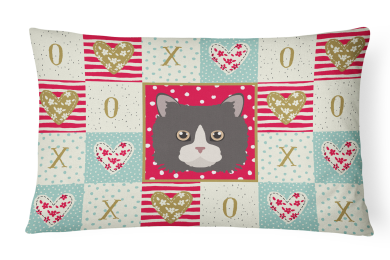 CK5150PW1216 Cat Face Love Fabric Decorative Pillow