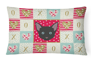 CK5155PW1216 Cat Face Love Fabric Decorative Pillow