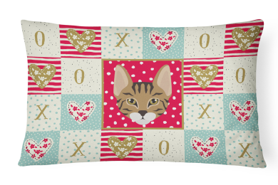 CK5157PW1216 Cat Face Love Fabric Decorative Pillow