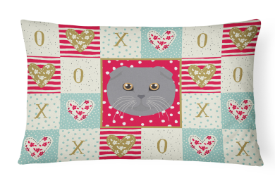 CK5158PW1216 Cat Face Love Fabric Decorative Pillow