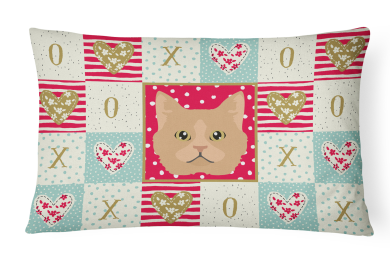 CK5160PW1216 Cat Face Love Fabric Decorative Pillow