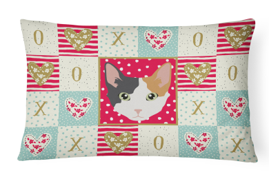 CK5166PW1216 Cat Face Love Fabric Decorative Pillow