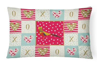 CK5355PW1216 Bird Art Love Fabric Decorative Pillow