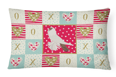 CK5371PW1216 Bird Art Love Fabric Decorative Pillow