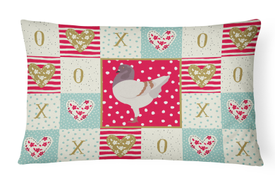 CK5376PW1216 Bird Art Love Fabric Decorative Pillow