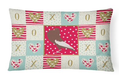 CK5381PW1216 Bird Art Love Fabric Decorative Pillow