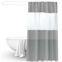 Splicing Translucent Waterproof Mildew Proof Bathroom Bath Shower Partition Curtain