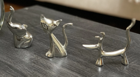 Vibhsa Ring Holders Set of 3-Cat, Dog, Elephant