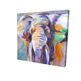 Elephant in pastel color - 08x08 Print on canvas