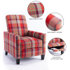 Red recline chair; The red cloth chair is convenient for home use; comfortable and the cushion is soft; Easy to adjust backrest Angle