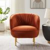 Living Room Chair Mid-Century Modern Accent Chairs Cozy Armchair Reading Gaming Lounge Arm Chair with Metal Legs for Bedroom Office