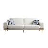 Modern Velvet Sofa for Living Room Beige Color