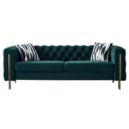 Modern velvet sofa GREEN color