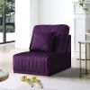 Purple Velvet Accent Chair Living Room Chair Upholstered Middle Chair With Gold Legs ; not sold separately; needs to be combined with other parts or m