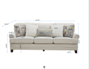 Three-Seat Sofa - Beige Chenille