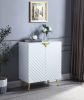 Gaines Console Table; White High Gloss Finish AC01141