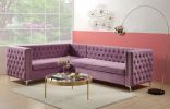 Rhett Sectional Sofa; Purple Velvet 55500