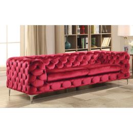 Adam Sofa in Red Velvet 52795