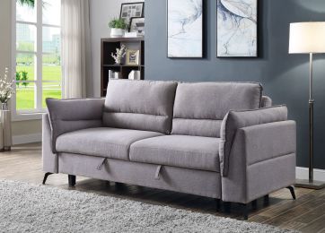 Helaine Sleeper Sofa; Gray Fabric 55560