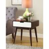 Christa End Table in Espresso &amp; White 82852