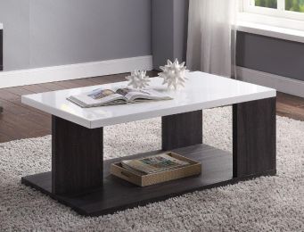 Pancho Coffee Table; Gray &amp; White High Gloss 82170