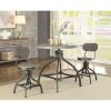 Fatima Counter Height Set (3Pc Pk) in Gray Oak &amp; Metal 73130