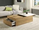 ACME Aafje Coffee Table in Oak &amp; White Finish LV00797