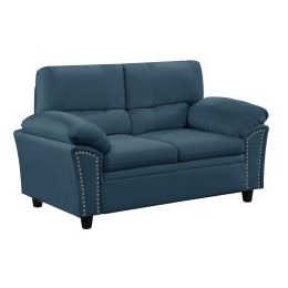 2-Seat Cloud Couch Loveseat sofa for Living Room; Bedroom; Office; Blue