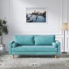 73.62"Modern green velvet double seat sofa