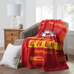 CHIEFS OFFICIAL NFL "Digitize" Raschel Throw Blanket;  60" x 80"