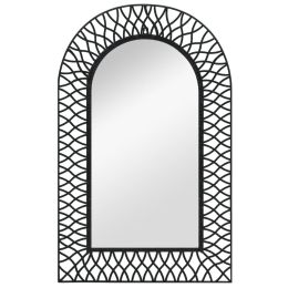 Wall Mirror Arched 19.6"x31.4" Black