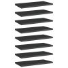 Bookshelf Boards 8 pcs High Gloss Black 15.7"x7.9"x0.6" Chipboard