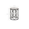 [Only support Drop Shipping Buyer] Arlo Metal Eyelet Accent Table