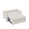 OFF WHITE VELVET SOFA BED