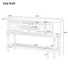 U_STYLE 47'' Modern Console Table Sofa Table for Living Room with 2 Drawers; 2 Cabinets and 1 Shelf